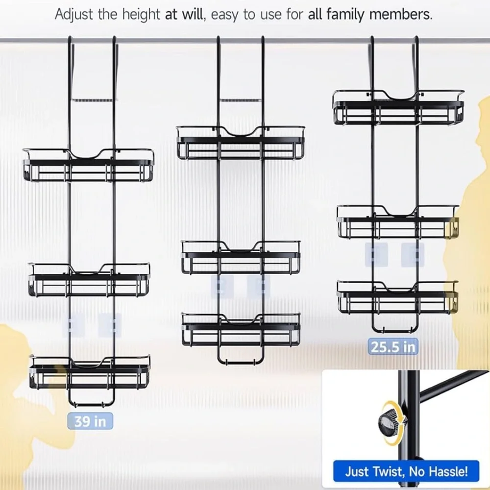 Black Shower Caddy Organizer